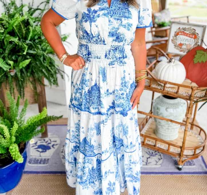 Nabalu Serelune | Women’s Printed Tiered Maxi Dress