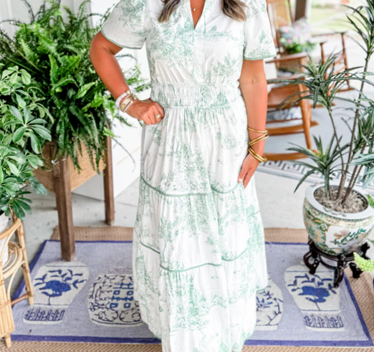Nabalu Serelune | Women’s Printed Tiered Maxi Dress