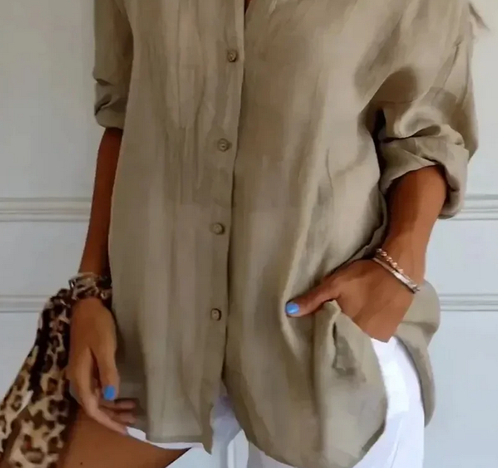 Nabalu Noa | Relaxed Button Front Spring Blouse