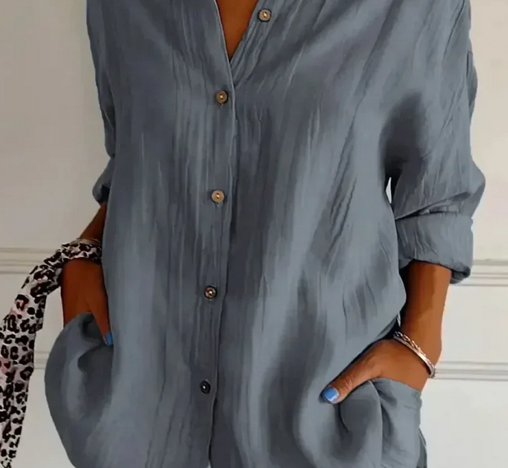 Nabalu Noa | Relaxed Button Front Spring Blouse