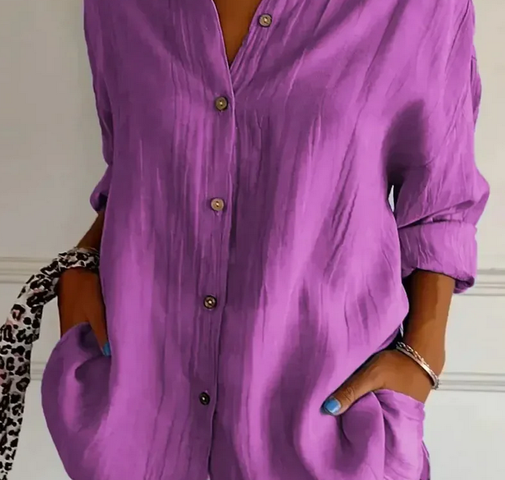 Nabalu Noa | Relaxed Button Front Spring Blouse