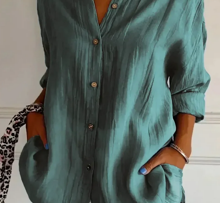 Nabalu Noa | Relaxed Button Front Spring Blouse