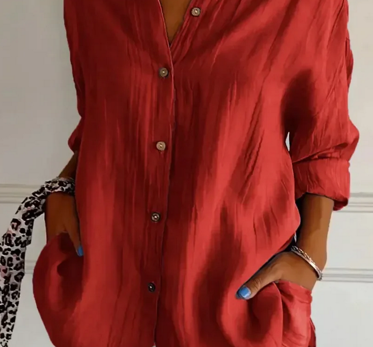 Nabalu Noa | Relaxed Button Front Spring Blouse