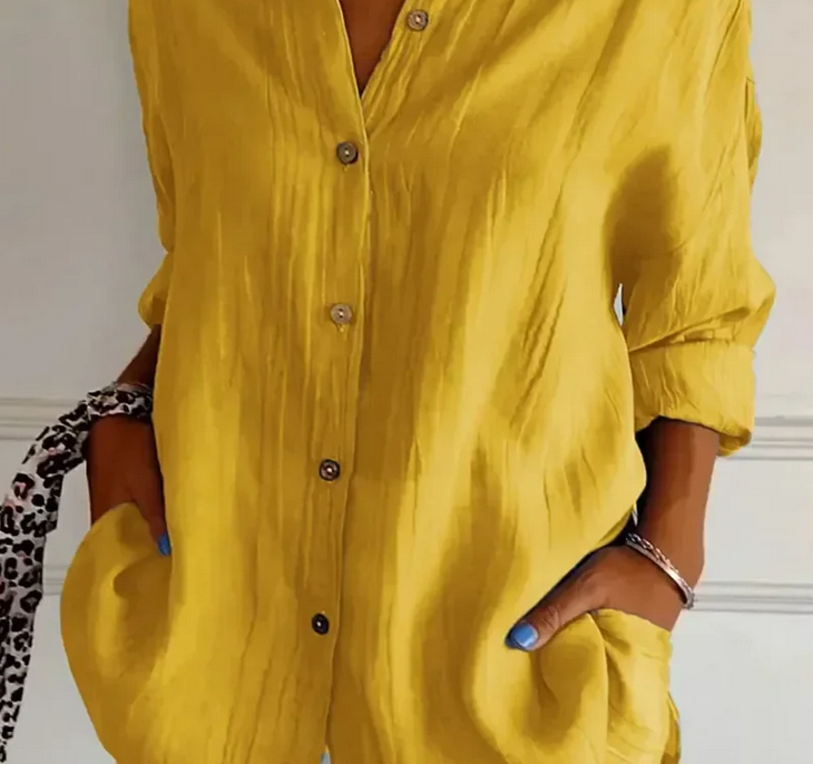 Nabalu Noa | Relaxed Button Front Spring Blouse