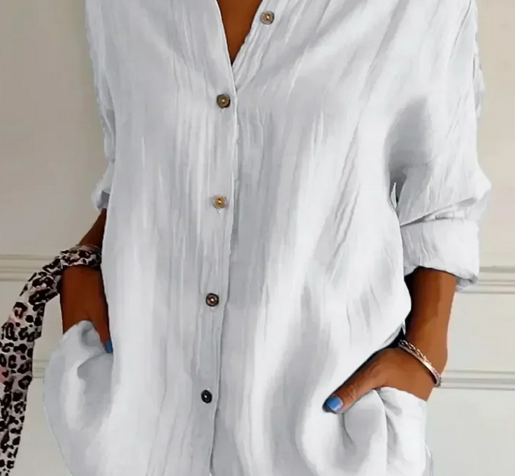 Nabalu Noa | Relaxed Button Front Spring Blouse