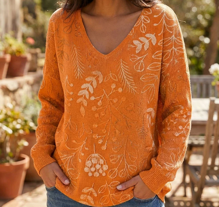 Nabalu Orelisse | Elrgant V Neck Long Sleeve Blouse