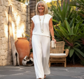 Nabalu Women’s Comfy 2 Piece Summer Set – Relaxed Top and Wide Leg Pants