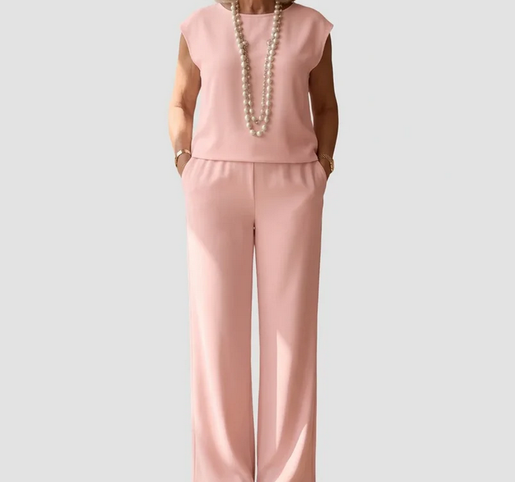 Nabalu Women’s Comfy 2 Piece Summer Set – Relaxed Top and Wide Leg Pants