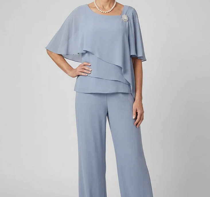 Nabalu Women’s Summer 2 Piece Set – Elegant Top and Wide Leg Pants