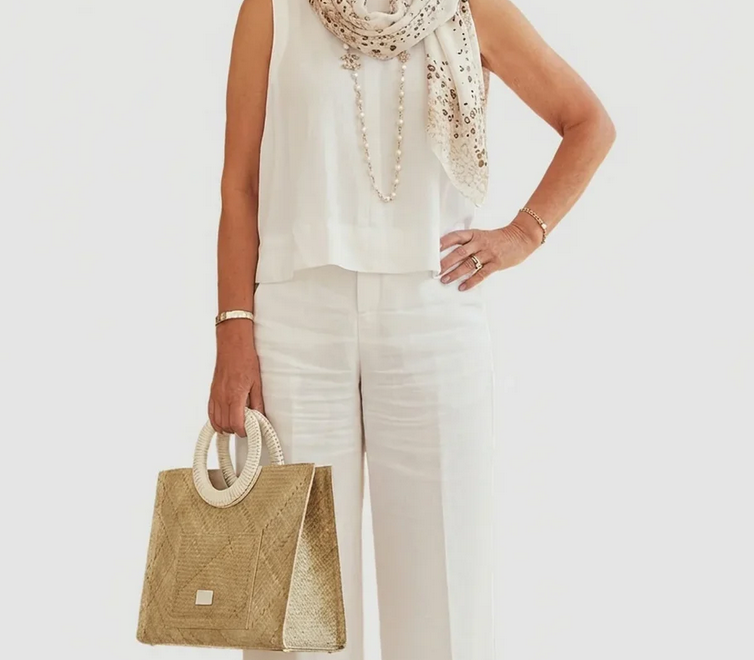 Nabalu Women’s Casual 2 Piece Summer Set – Sleeveless Top and Wide Leg Pants