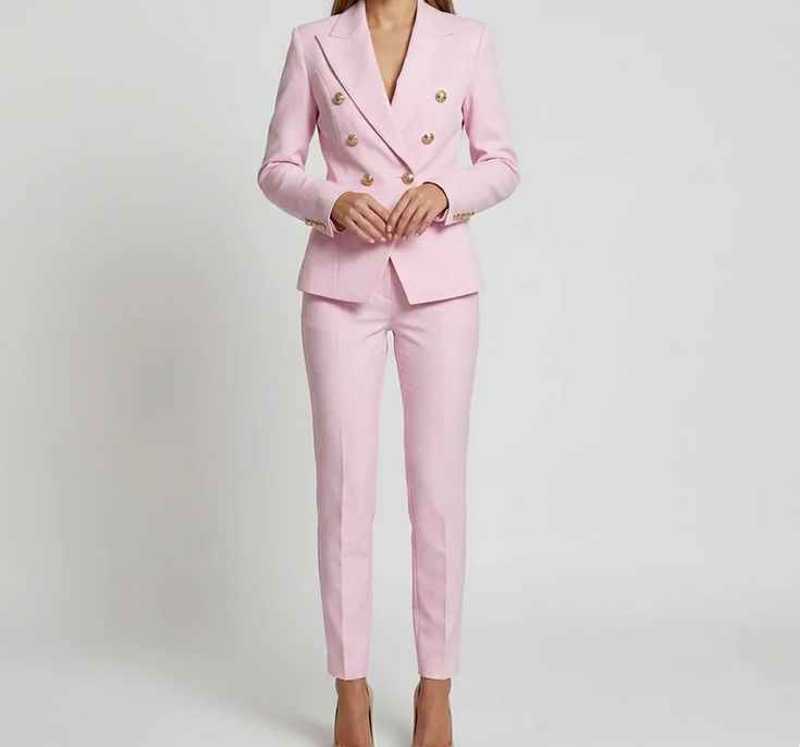 Nabalu Women’s Formal 2 Piece Blazer Set – Tailored Blazer and Pants