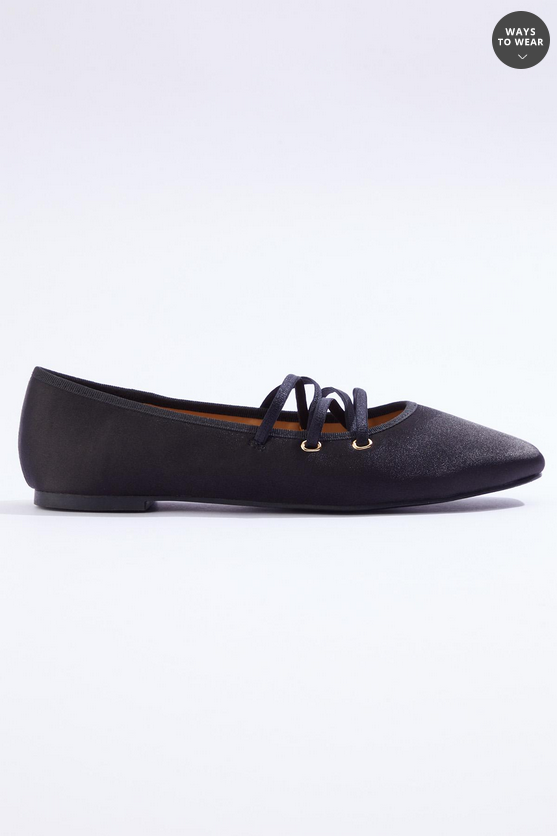 Cato Fashions Criss Cross Stretch Band Ballet Flats