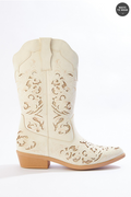Cato Fashions Cutout Glitter Western Boots