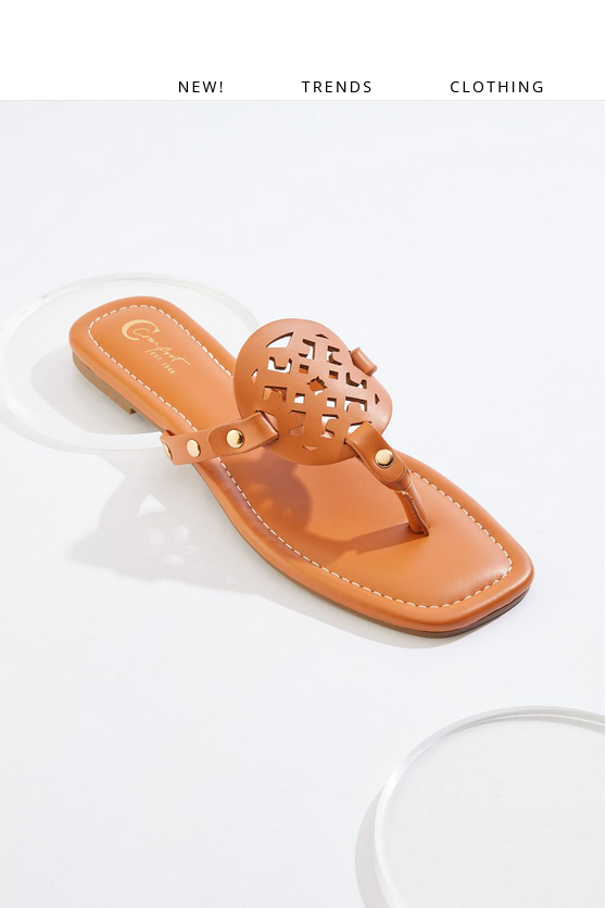 Cato Fashions Square Toe Medallion Sandals