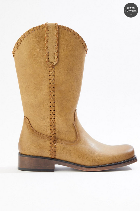 Cato Fashions Burnished Square Toe Western Boots