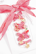 Cato Fashions Gingham Shoelace Charm Set