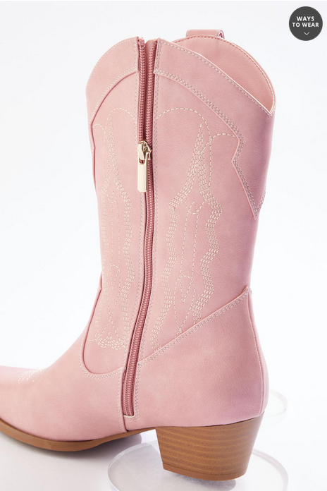 Cato Fashions Snip Toe Western Boots