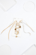Cato Fashions Striped Leopard Print Shoe Lace Charm Set