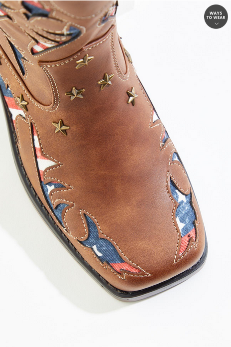 Cato Fashions Americana Cutout Western Boots