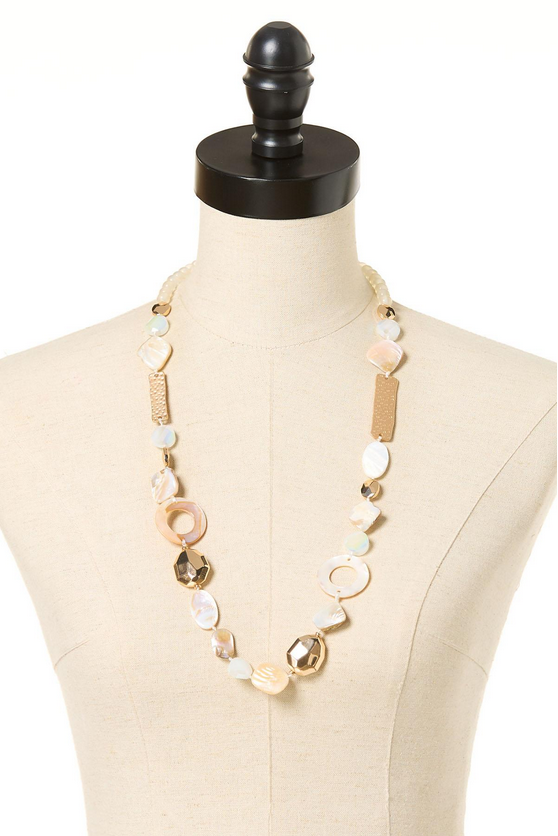 Cato Fashions Multi Shape Shell Beaded Necklace Set