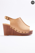 Cato Fashions Stud Trim Wedge Sandal
