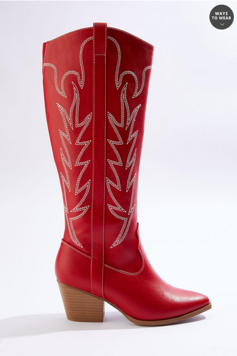 Cato Fashions 3d Flower Western Boots