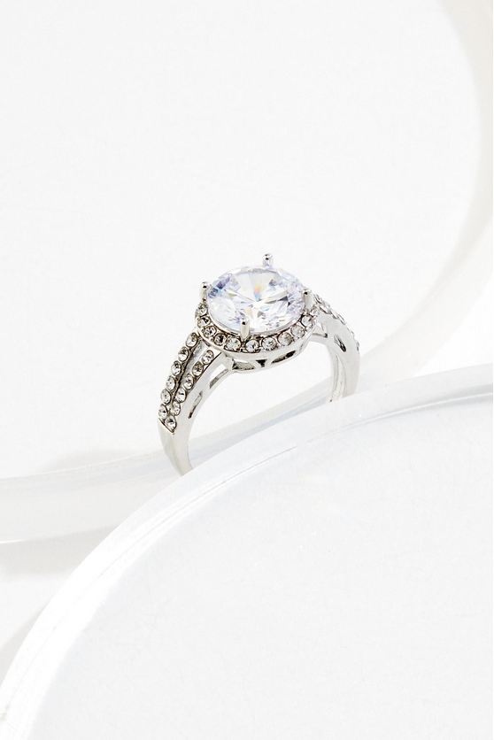 Cato Fashions Split Band Cubic Zirconia Ring