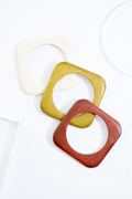 Cato Fashions Wood Square Bangle Bracelet Set