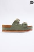 Cato Fashions Double Buckle Platform Sandals