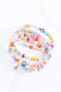 Cato Fashions Multicolor Shell Coil Bracelet
