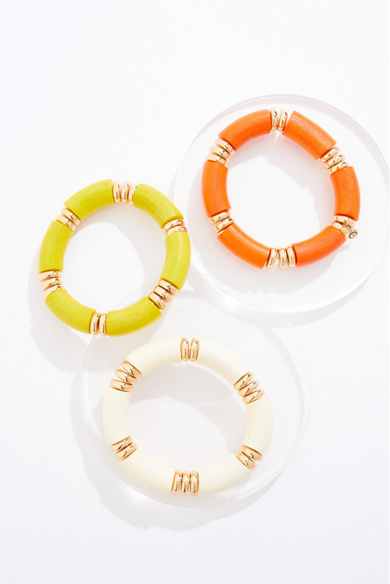 Cato Fashions Semi- Precious Gold Trim Shell Statement Earrings