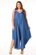 Cato Fashions Plus Size Chambray Genie Jumpsuit