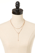 Cato Fashions Delicate Layered Rose Gold Butterfly Necklace