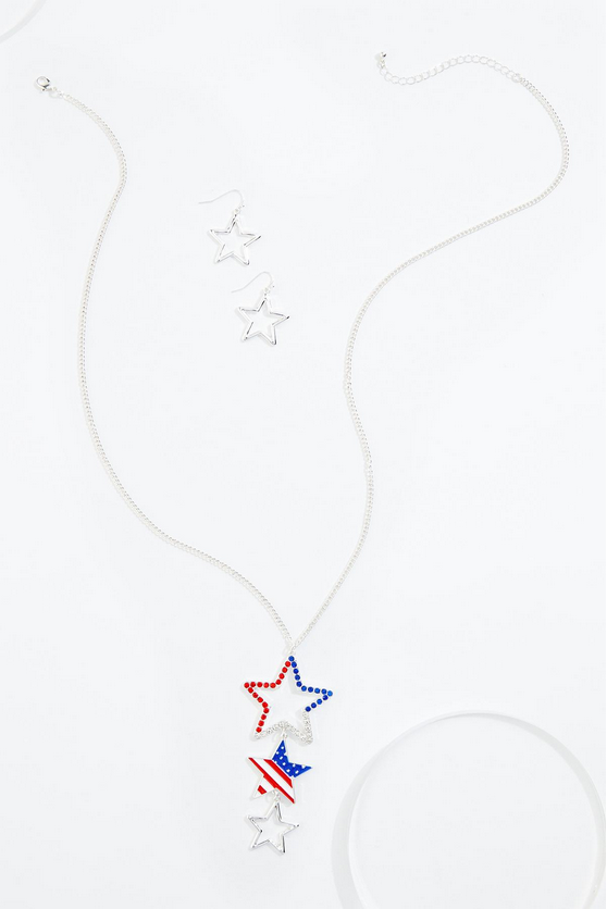 Cato Fashions Americana Star Icon Necklace Set
