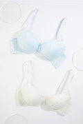 Cato Fashions Blue Lace Bra Set