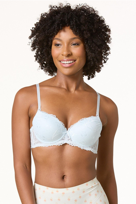 Cato Fashions Blue Lace Bra Set