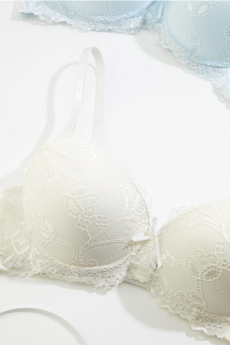 Cato Fashions Blue Lace Bra Set