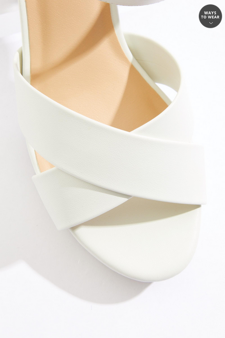 Cato Fashions Platform Criss Cross Block Heel
