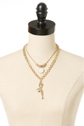 Cato Fashions Gold Tropic Charm Layered Necklace