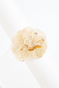 Cato Fashions Gold Butterfly Floral Statement Cuff Bracelet