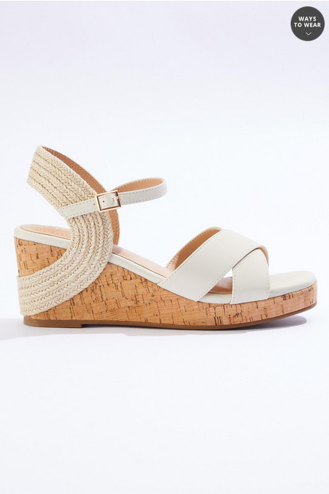Cato Fashions Jute Cork Wedge Sandals