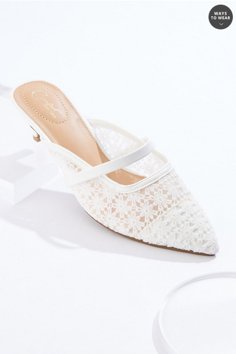 Cato Fashions Crochet Mesh Pumps