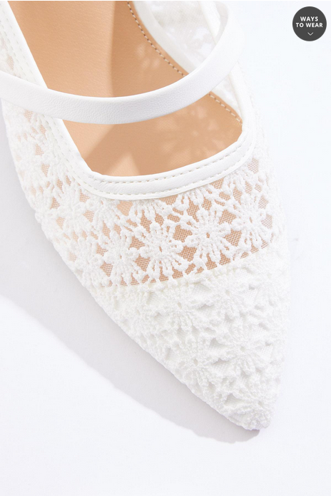 Cato Fashions Crochet Mesh Pumps