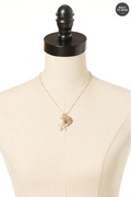 Cato Fashions Delicate Tropical Charms Pendant Necklace Set