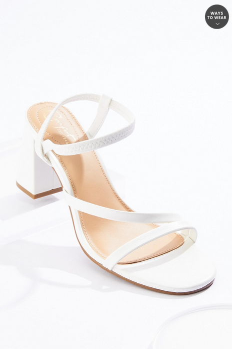 Cato Fashions Asymmetrical Stretch Block Heels