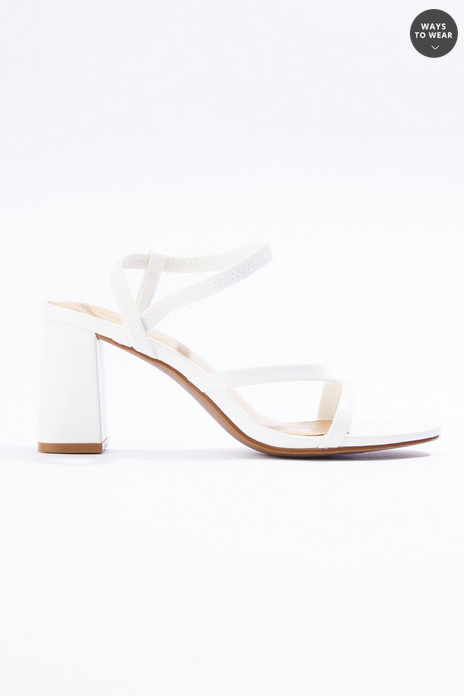 Cato Fashions Asymmetrical Stretch Block Heels
