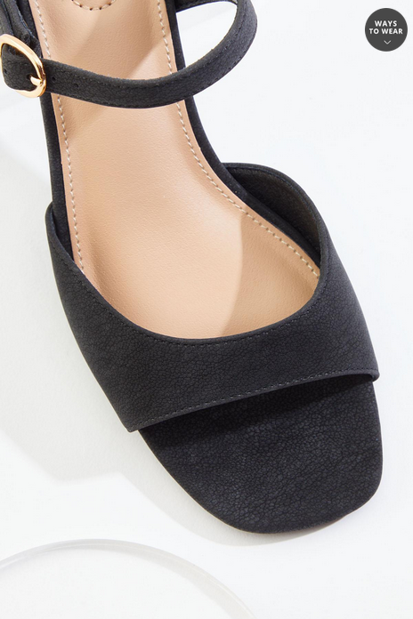 Cato Fashions Wide Width Double Band Mule Sandals