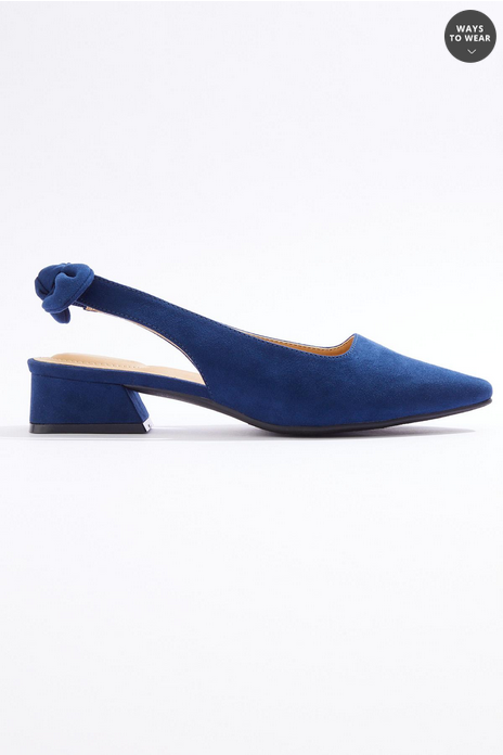 Cato Fashions Block Heel Bow Slingback Heels