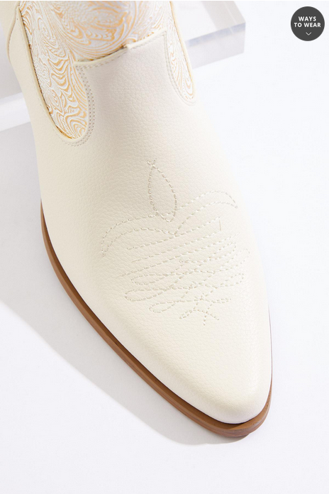 Cato Fashions Gold Tooled Western Boot