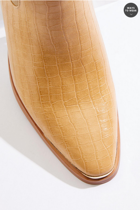 Cato Fashions Tall Faux Croc Western Boots